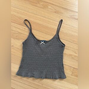 Brandy Melville Charcoal Ribbed Camisole